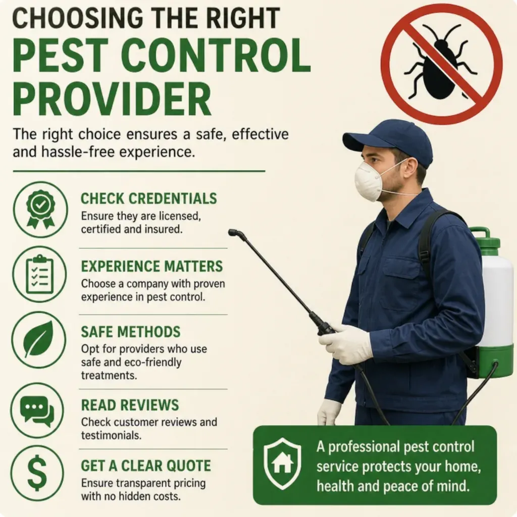 Choosing the right pest control provider