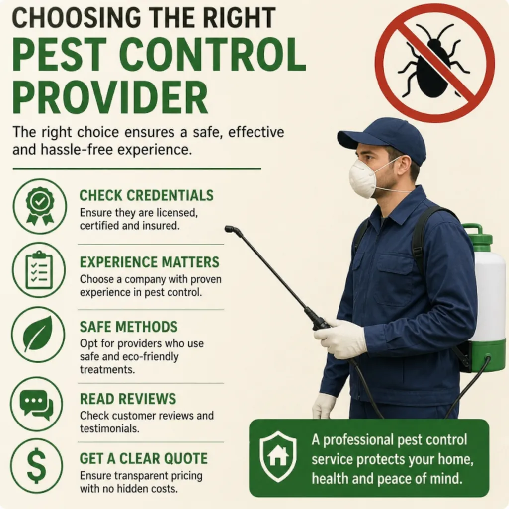 Choosing the right pest control provider