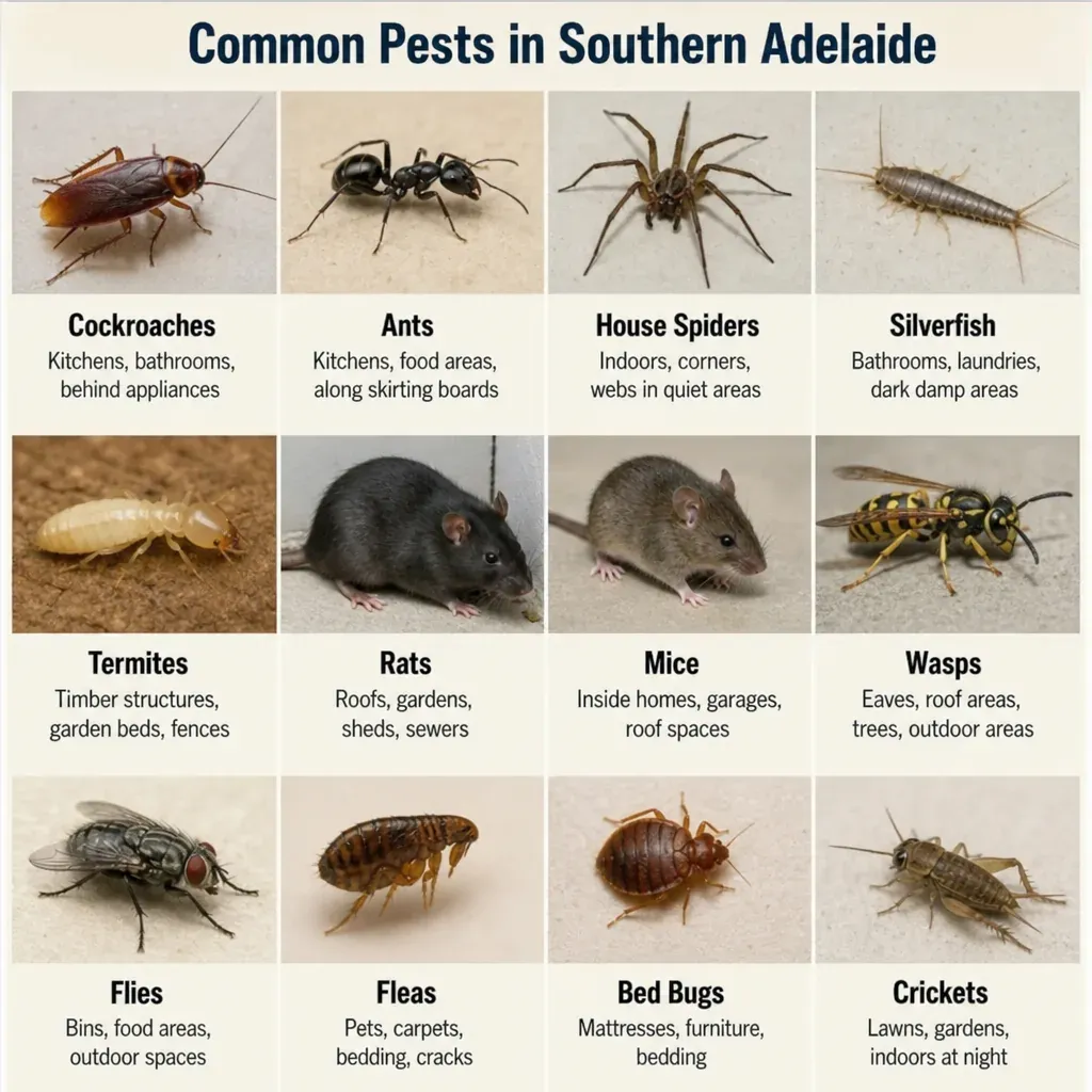 Common pests in Southern Adelaide