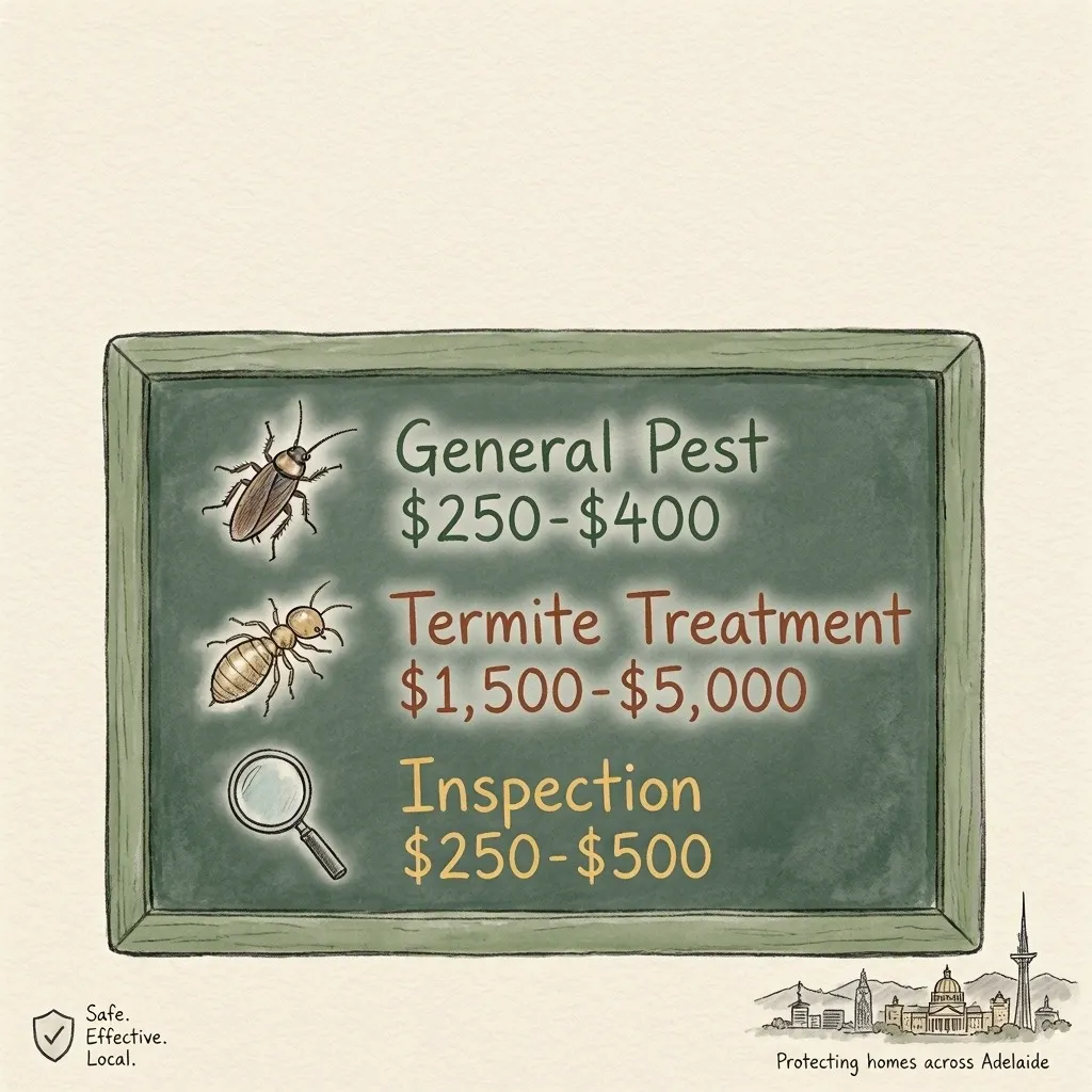 Termite inspection pricing for Adelaide homes, typically $250 to $500 for a standard inspection