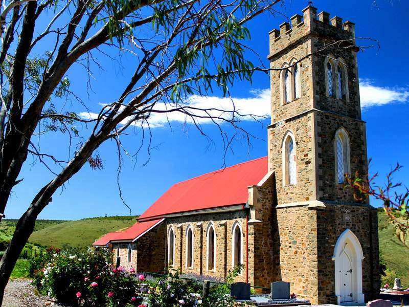 Historic sandstone church, Old Noarlunga SA 5168 — pest control service area for Mr Solution
